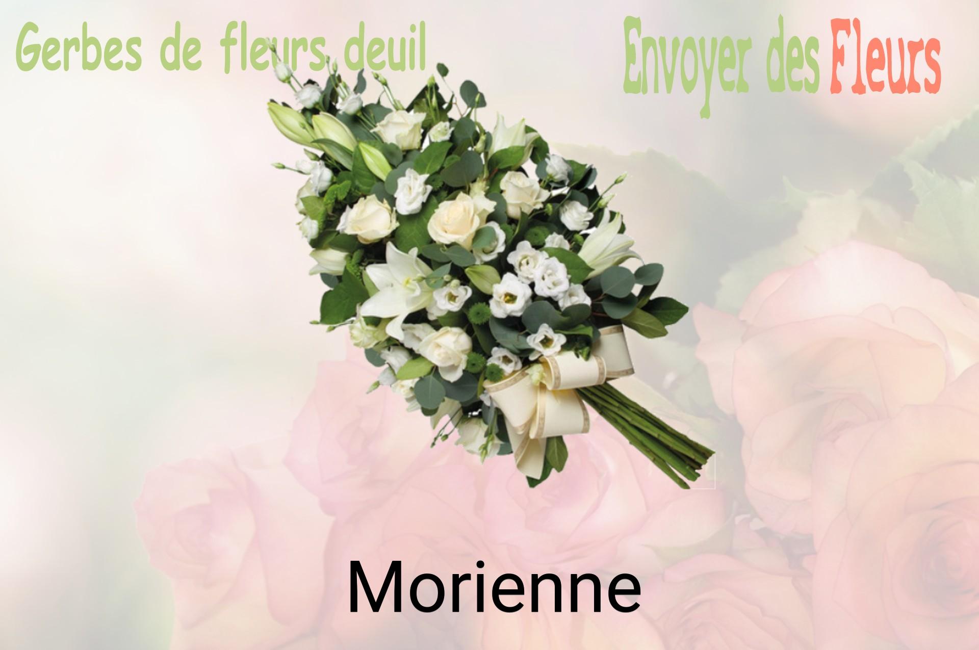 Gerbe de fleurs de deuil livrée à Morienne